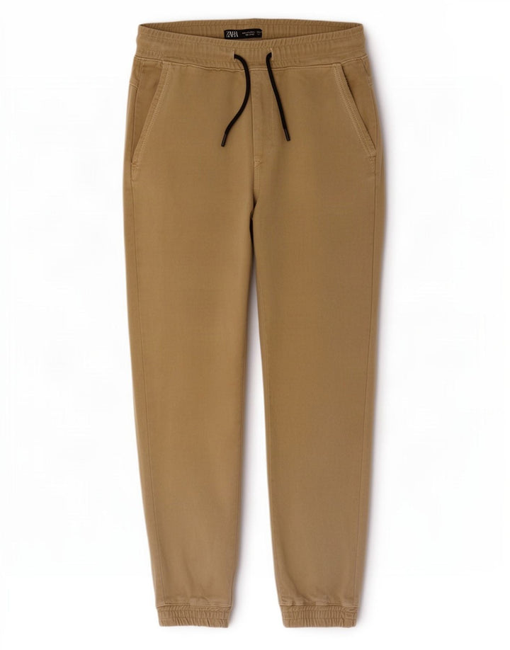 Pantaloni de trening Zara Barbati Joggeri Mici Bej