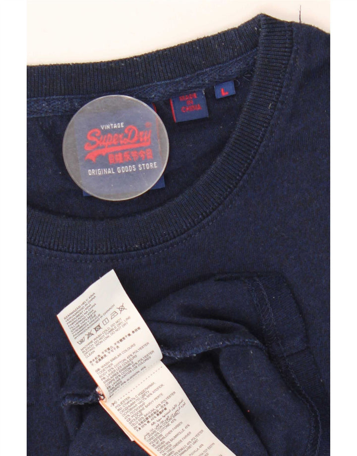 Tricou grafic pentru bărbați Superdry Top mare din bumbac bleumarin