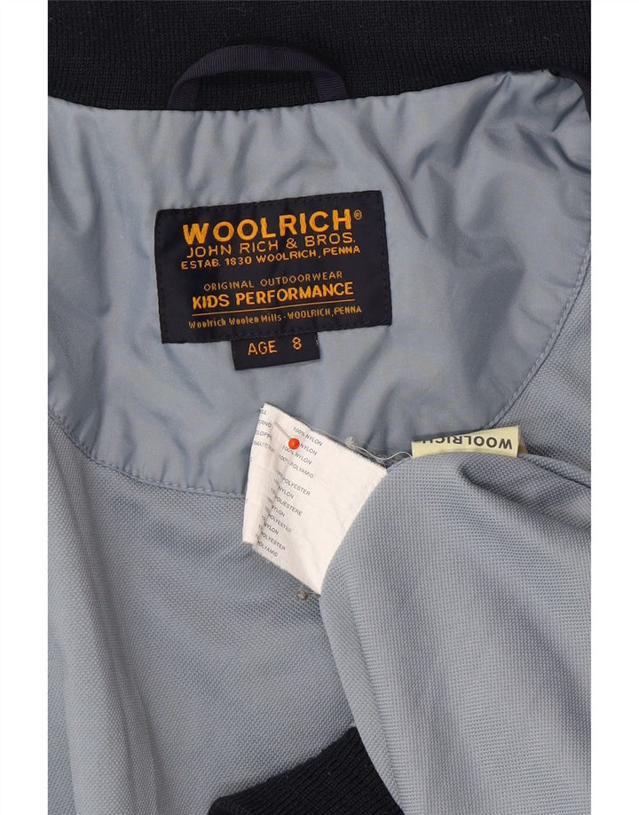 WOOLRICH Boys Bomber Jacket 7-8 Years Navy Blue Nylon