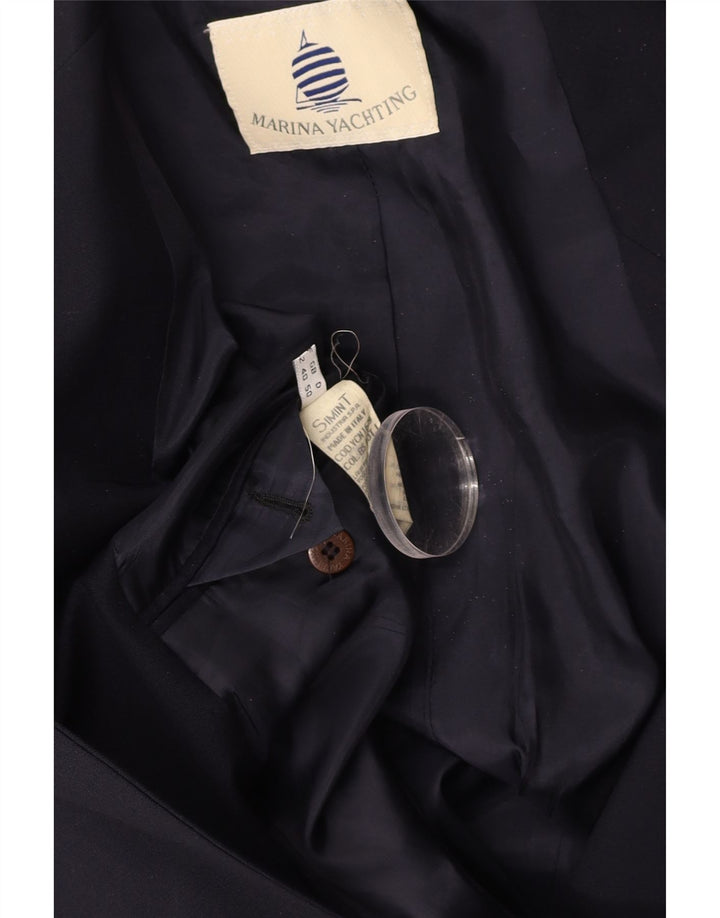MARINA YACHTING Mens 2 Button Blazer Jacket UK 40 Large Navy Blue Wool
