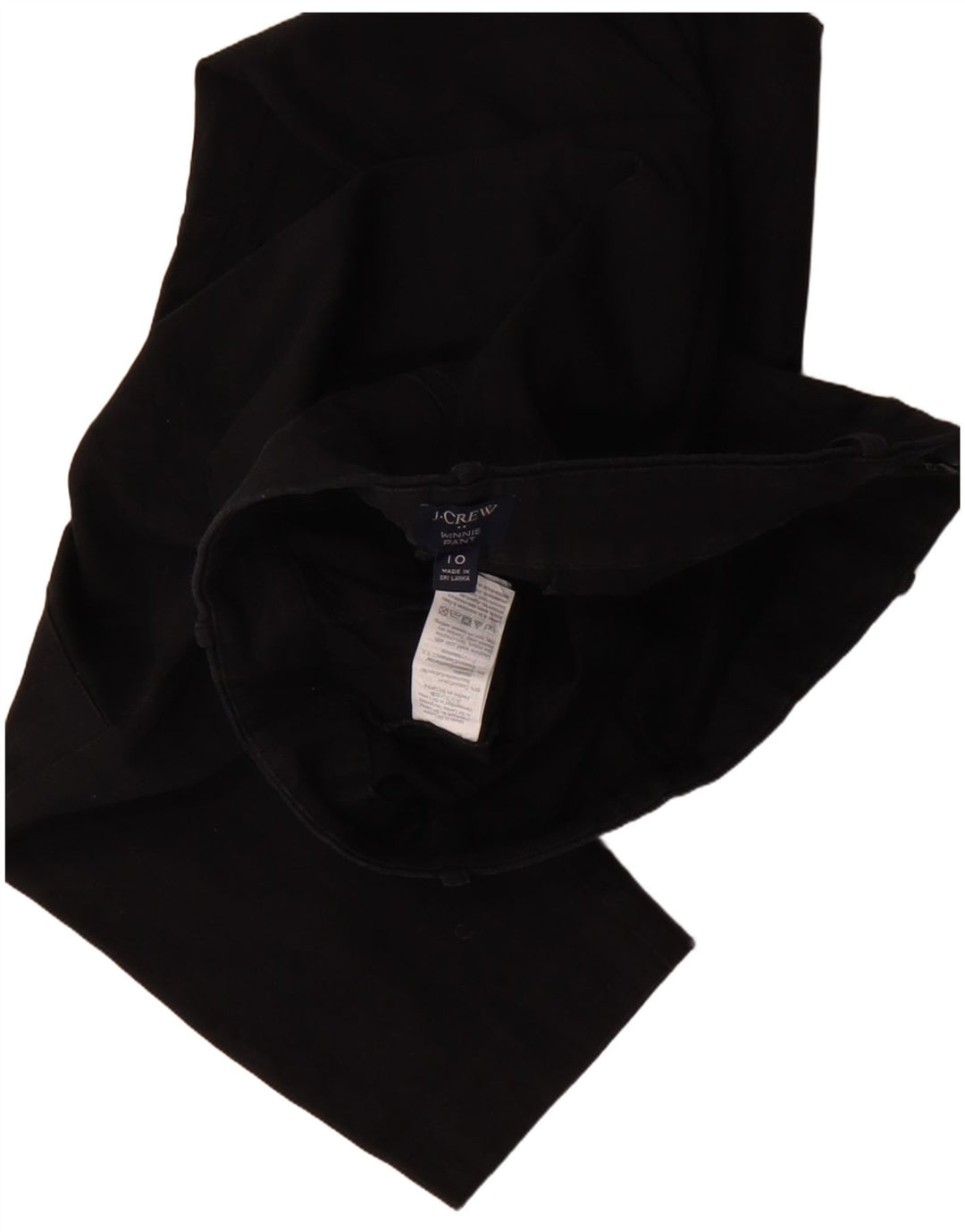 Pantaloni tăiați pentru femei J. Crew Winnie US 10 Large W32 L24 Bumbac negru