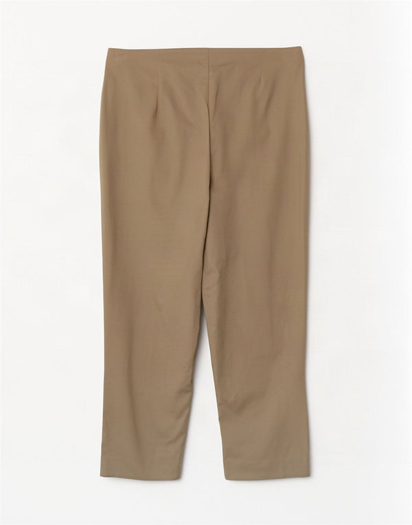 Pantaloni tăiați pentru femei Marks & Spencer UK 12 Medium W30 L23 Bej Bumbac