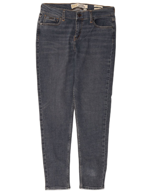 SUPERDRY blugi super skinny pentru femei cu talie medie W31 L30 bumbac bleumarin