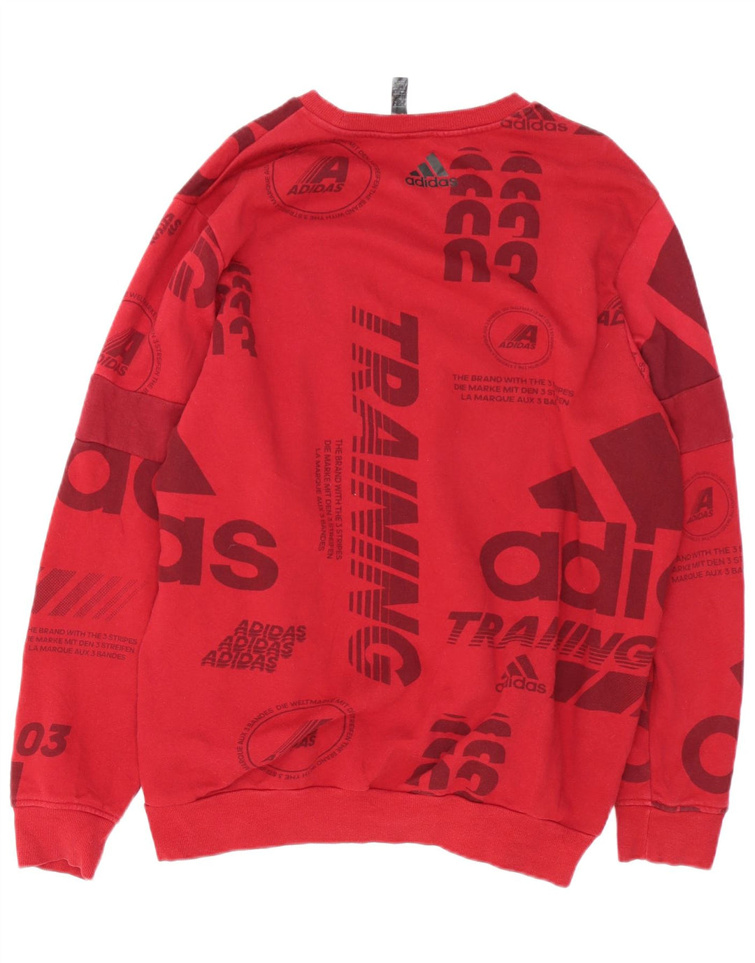Hanorac grafic pentru bărbați Adidas Jumper XL bumbac roșu