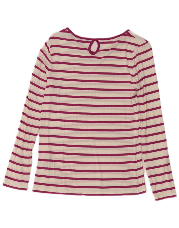 Top pentru femei Massimo Dutti cu mânecă lungă UK 10, mic, alb, modal cu dungi