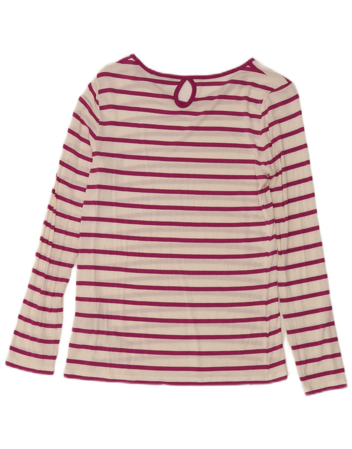 Top pentru femei Massimo Dutti cu mânecă lungă UK 10, mic, alb, modal cu dungi