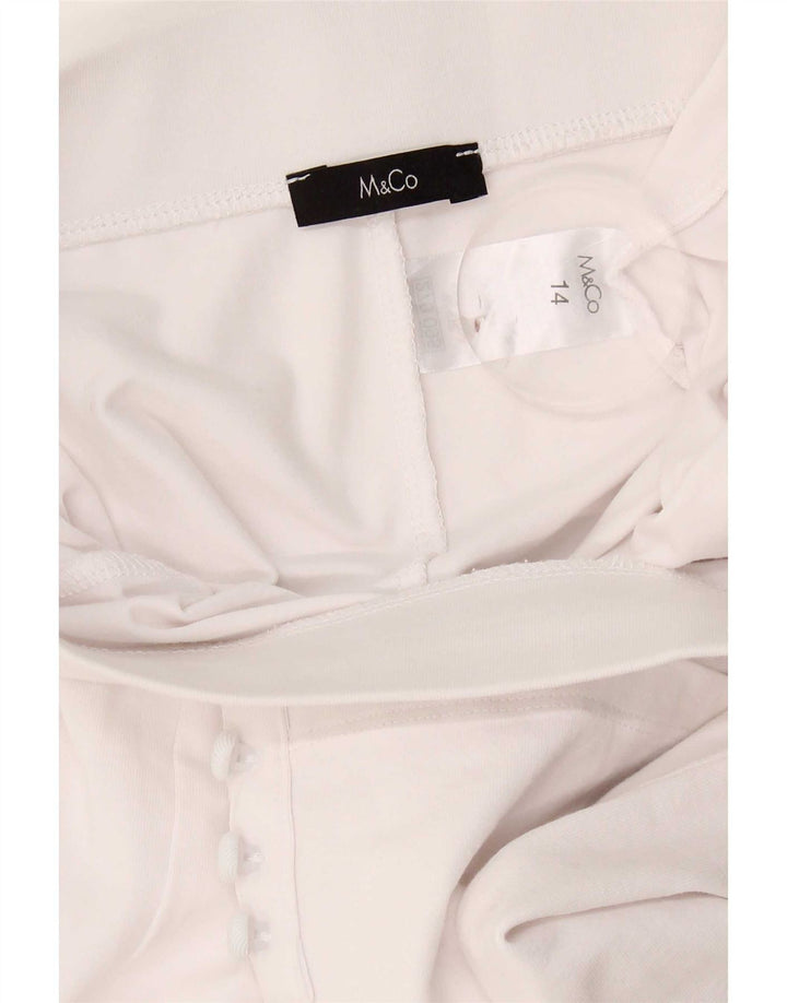 Leggings Capri pentru femei M&Co UK 14, mare, alb, bumbac