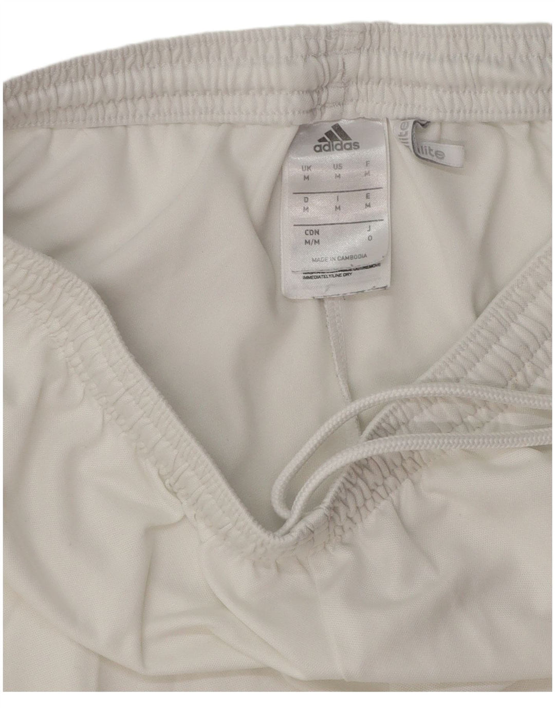 Pantaloni scurți sport pentru bărbați Adidas Climalite, poliester alb mediu