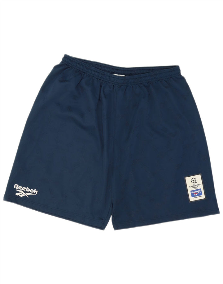 Pantaloni scurți sport grafic Reebok pentru bărbați, mari, albastru, poliester