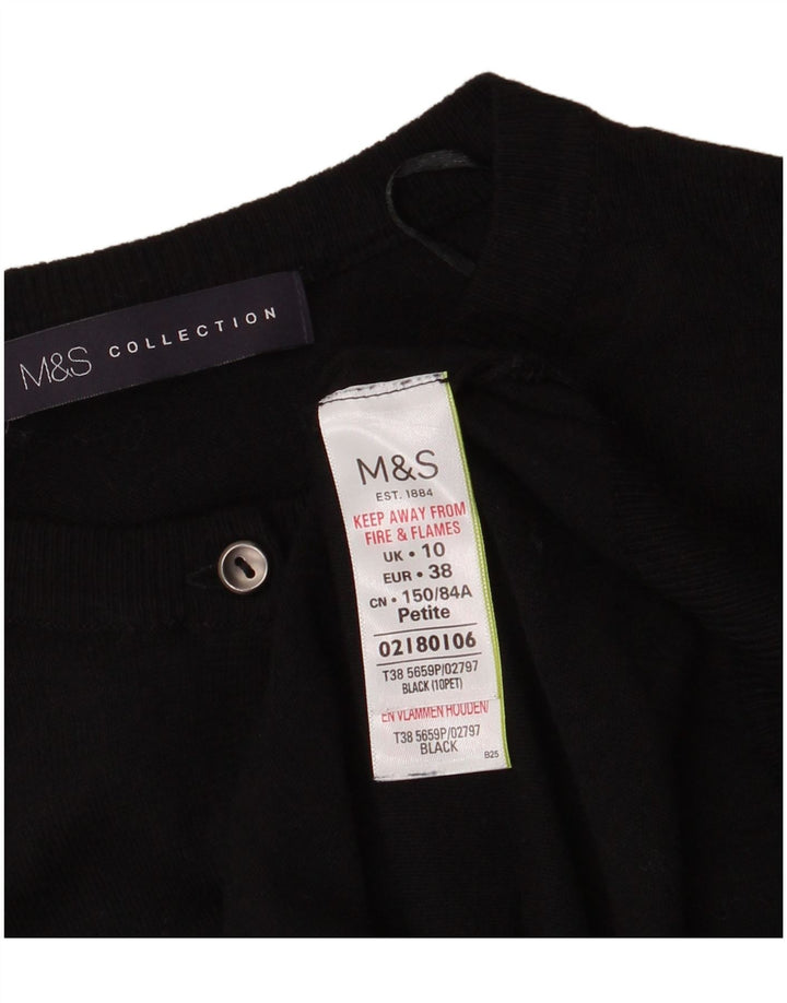 Pulover cardigan pentru femei Marks & Spencer UK 10 Small Black Viscose