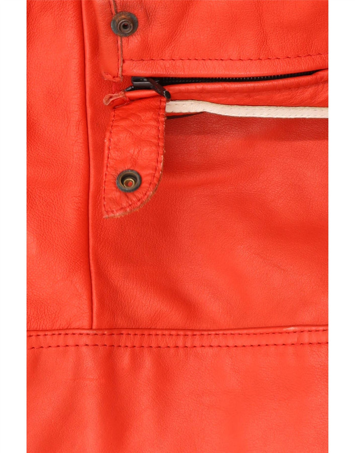 Jachetă Dainese din piele pentru bărbați IT 52, mare, roșie, color block