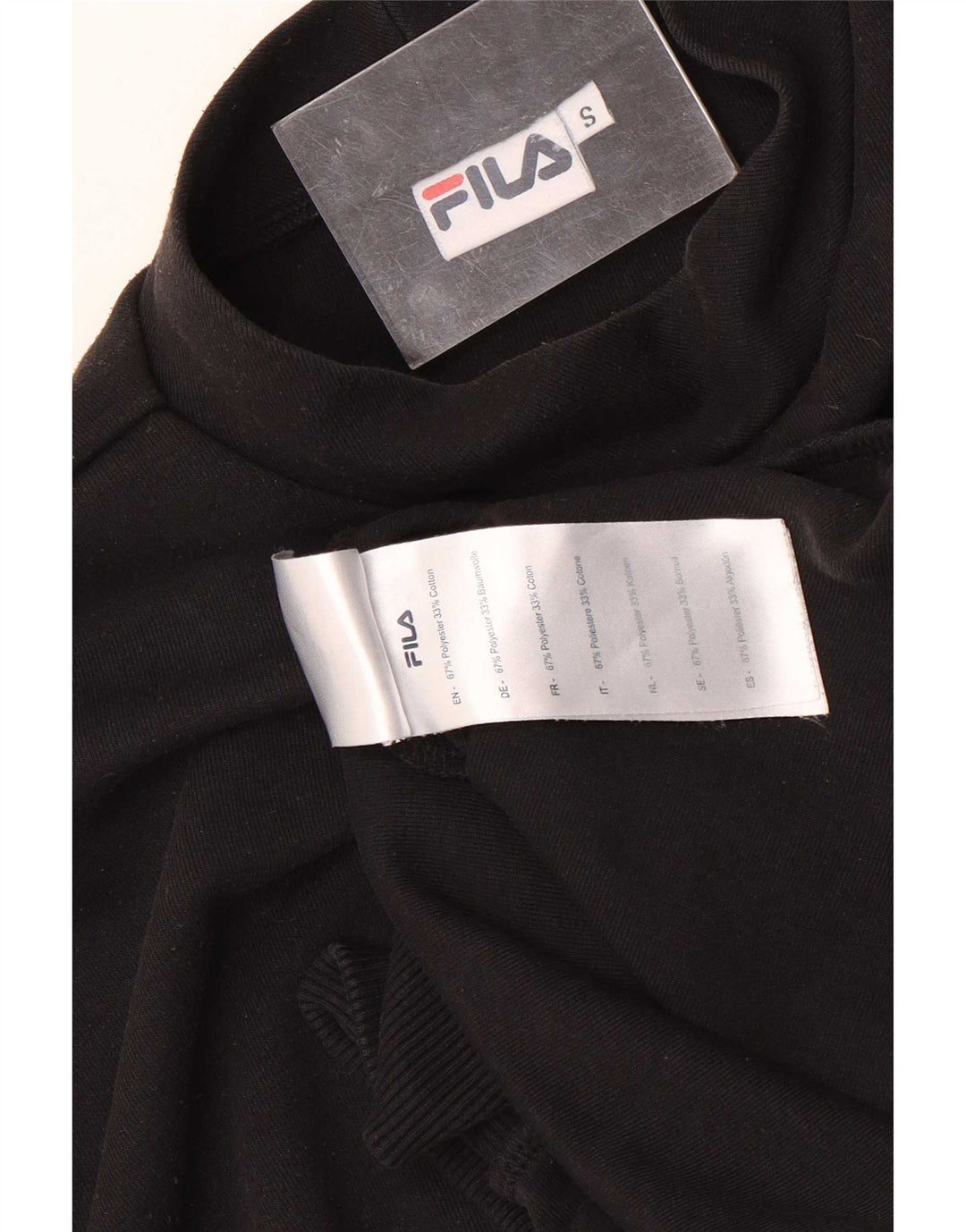 Pulover pentru bărbați Fila Loose Fit Pulover Mic Negru Poliester