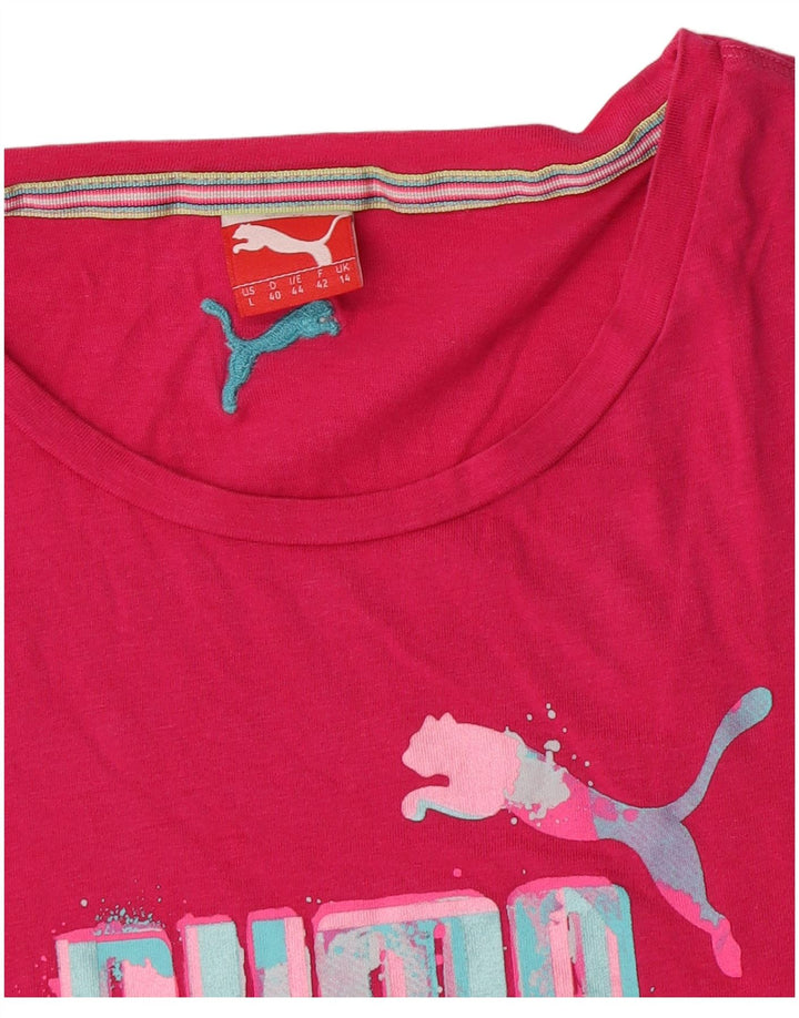 Tricou cu grafic Puma pentru femei Top UK 14 Medium Pink