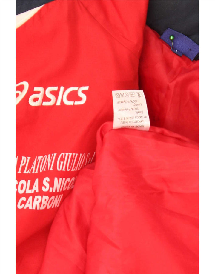 Jachetă Windbreaker cu grafică pentru bărbați Asics UK 40, mare, roșu, poliester color bloc