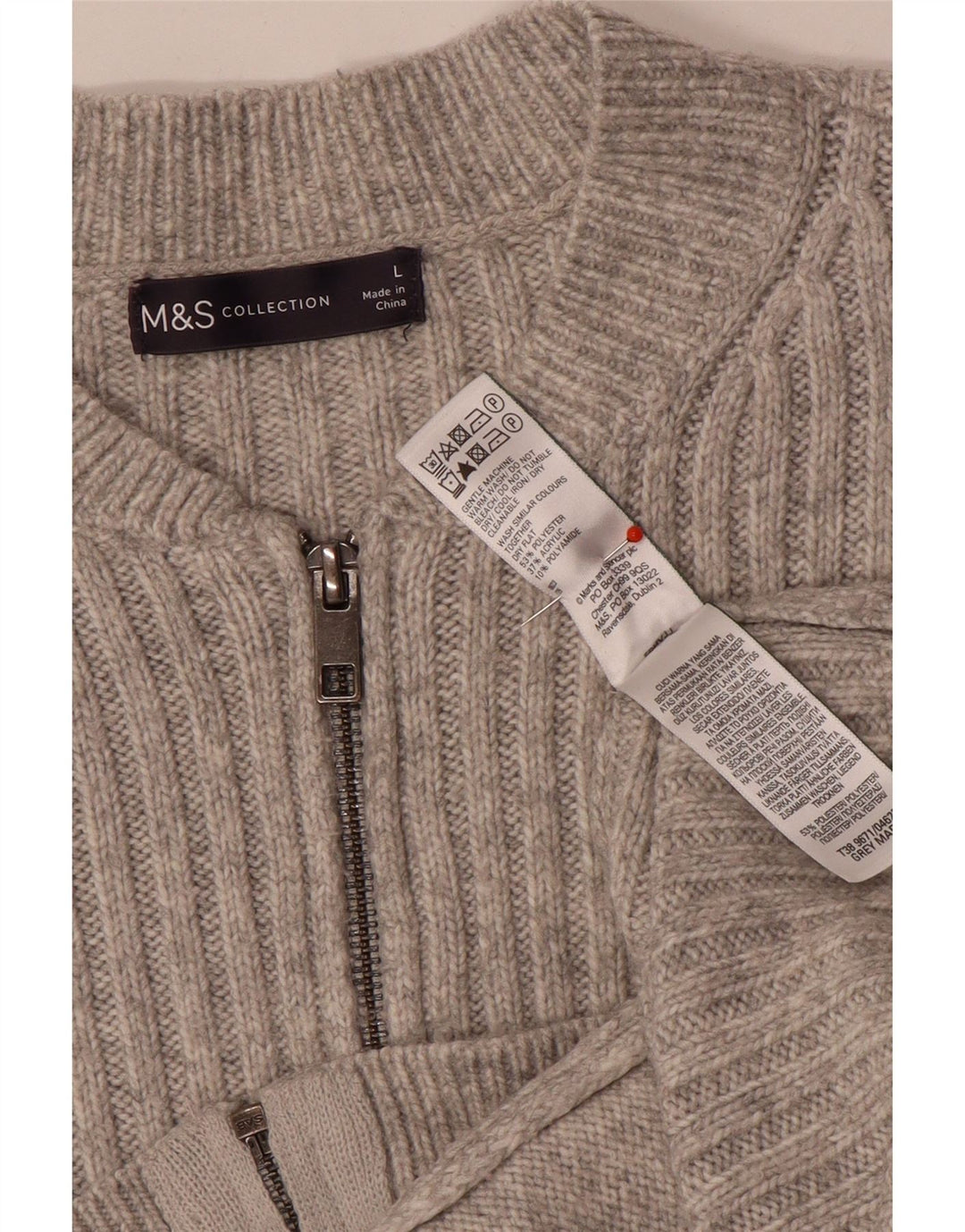 Marks & Spencer Pulover oversize cardigan pentru femei UK 16 Large Gri