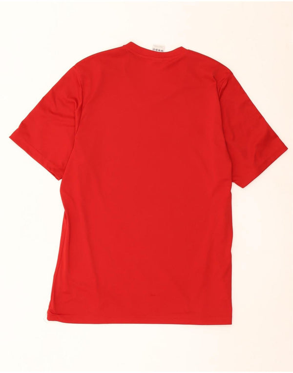Tricou Adidas Climalite pentru bărbați Top mare poliester roșu