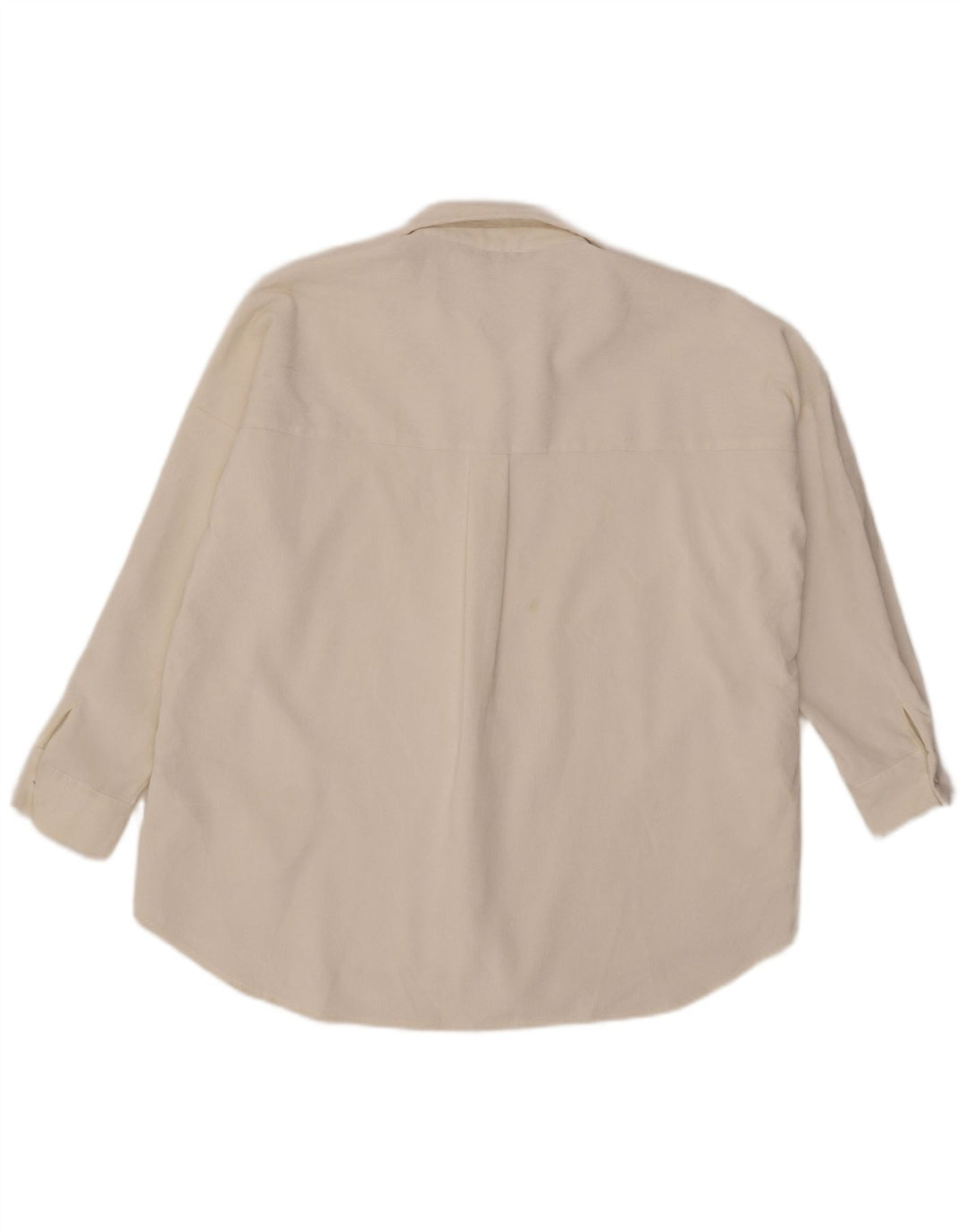 Cămașă oversize din velur pentru femei Zara UK 10 Poliester alb mic