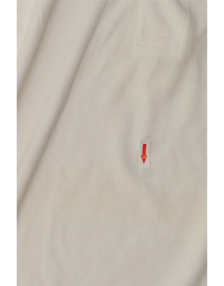 Tricou polo pentru bărbați Diadora, bumbac alb mediu