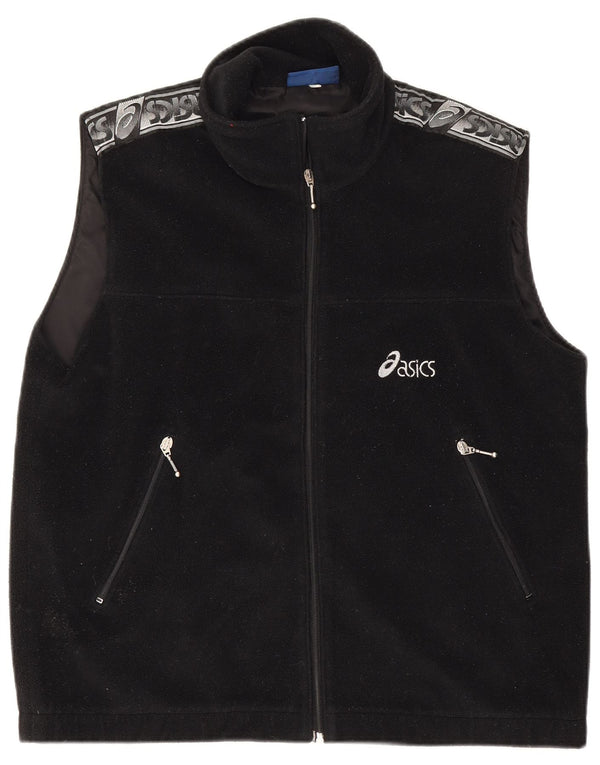 Gilet Asics Graphic Fleece pentru bărbați UK 40 Large Black Colorblock