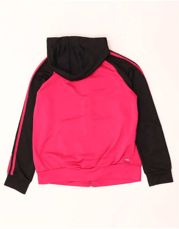 Pulover Adidas pentru femei, cu fermoar, poliester roz mediu UK 12/14