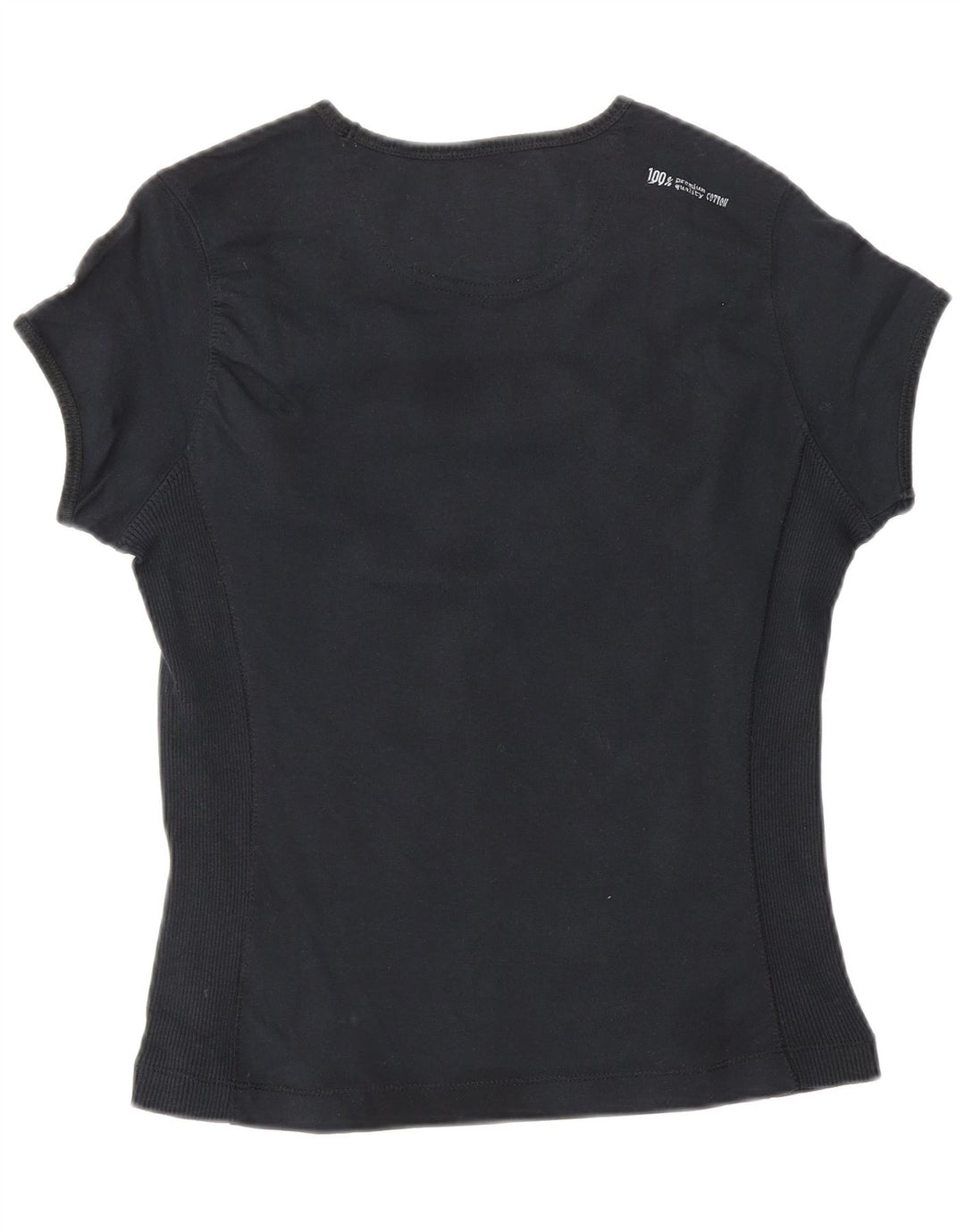 Tricou pentru femei CHAMPION Heritage Classics Top UK 12 Medium Black Bumbac