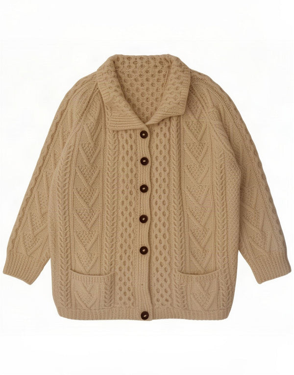 Vintage Pulover cardigan supradimensionat pentru femei UK 18 XL Off White