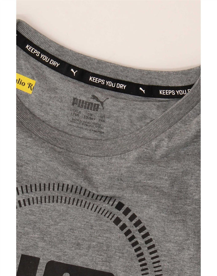 Tricou grafic Puma pentru băieți Top 13-14 ani gri