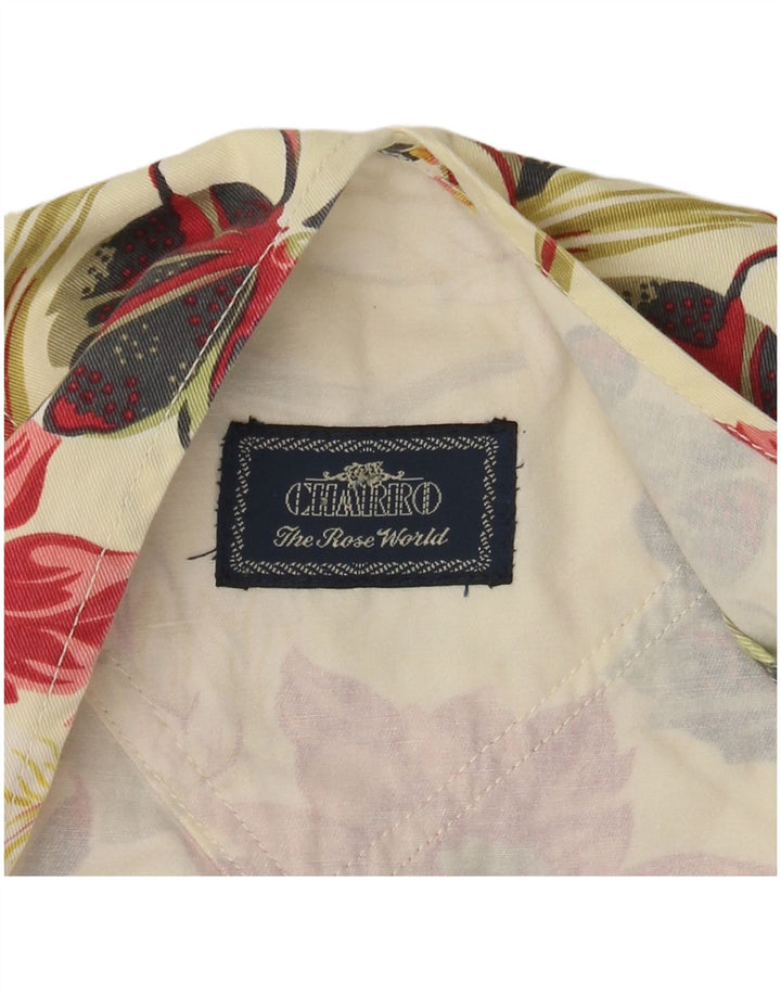 Pantaloni scurti salopete pentru femei Charro W34, mari, galbene, florale
