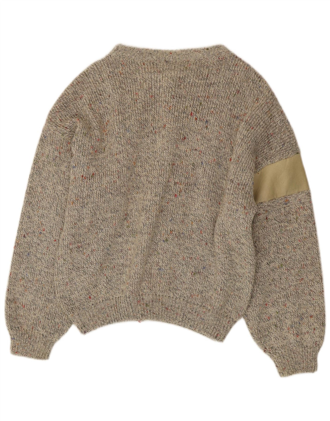Cardigan Vintage pentru bărbați din lână de alpaca, bej mediu