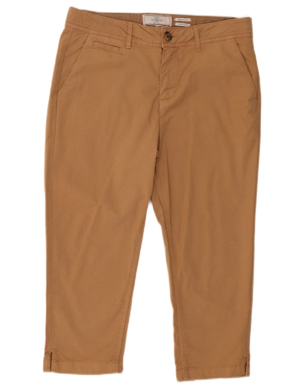 Fat Face Pantaloni Capri vopsiți în haine pentru femei UK 10 Small W30 L20 Brown