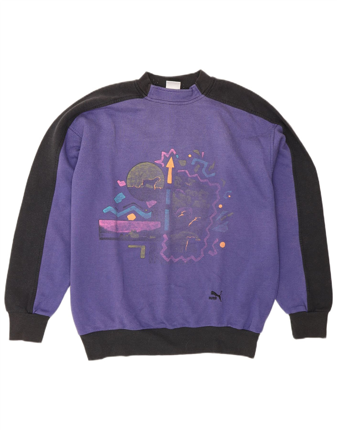 Hanorac grafic pentru bărbați Puma Jumper mare violet colorblock