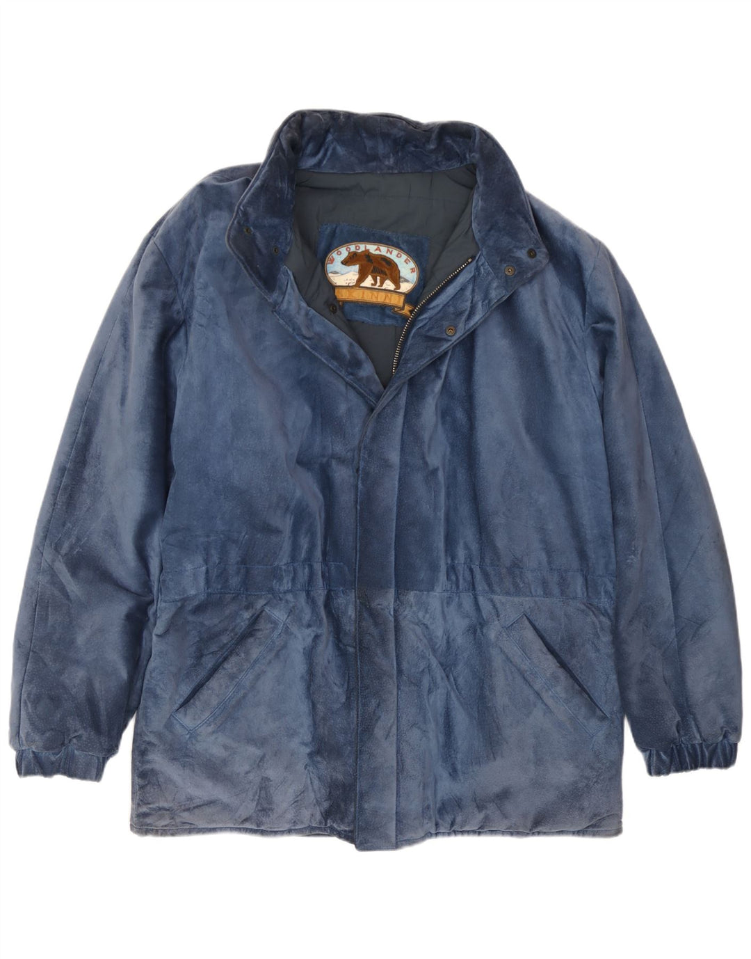Jacheta de piele intoarsa pentru barbati vintage IT 50 Large Blue Modal