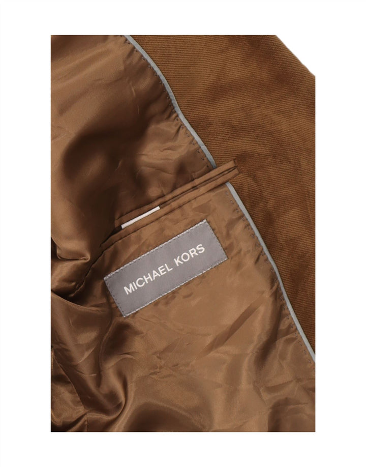 Jachetă pentru bărbați Michael Kors cu 2 nasturi, UK 40 Poliester maro mare