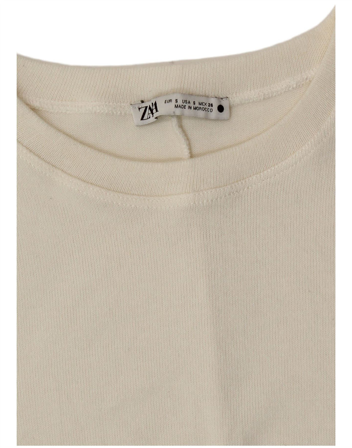 Rochie Maxi Jumper Zara pentru femei UK 10 Small White