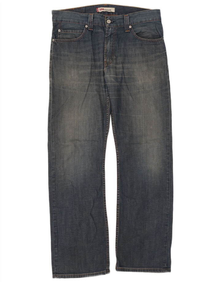 Blugi drepti pentru bărbați Levi's 506 W34 L32 Bumbac albastru