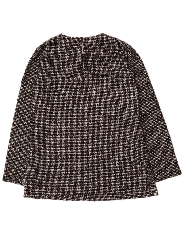 Bluză cu mânecă lungă pentru femei Zara UK 10 Acrilic mic gri Houndstooth