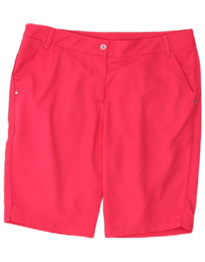 Pantaloni scurti chino pentru femei Puma UK 14 Large W34 Pink Poliester
