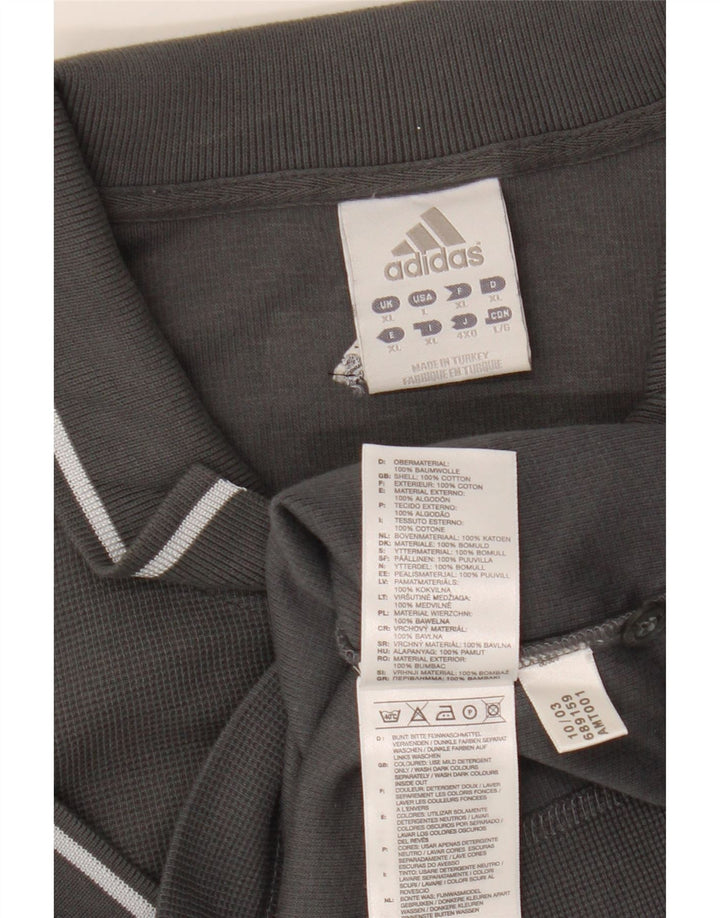 Tricou polo pentru bărbați Adidas XL bumbac gri