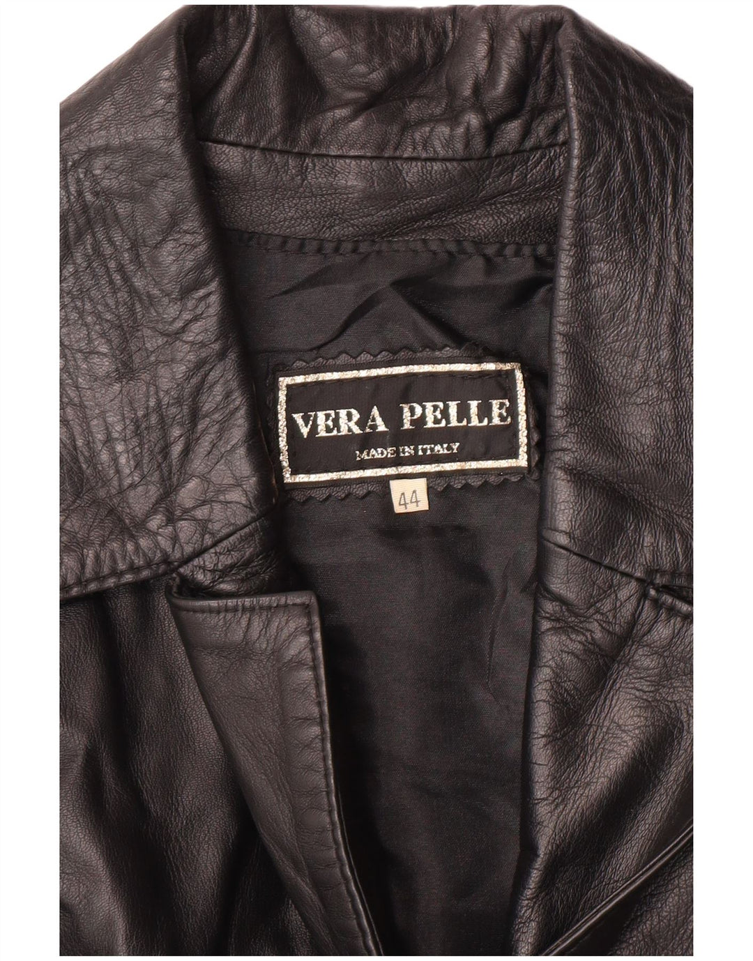 Gilet din piele pentru femei VINTAGE IT 44 Medium Black Leather