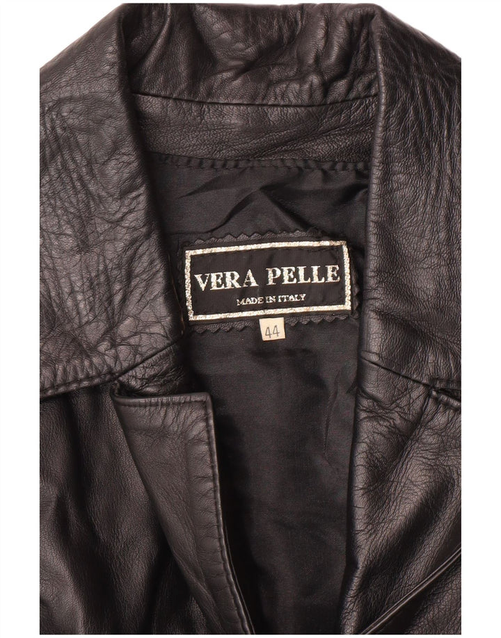 Gilet din piele pentru femei VINTAGE IT 44 Medium Black Leather