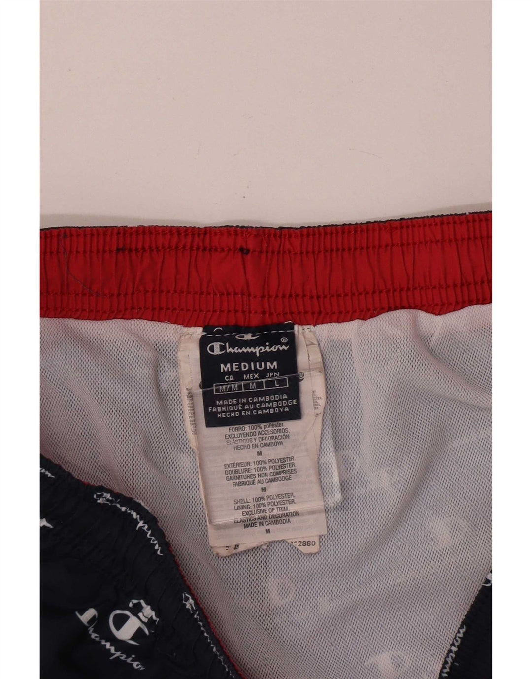 Pantaloni scurți de înot cu grafică Champion pentru bărbați, poliester mediu albastru