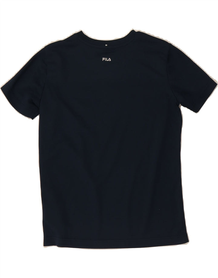 FILA Boys Graphic T-Shirt Top 11-12 Years Navy Blue Polyester Vintage Fila and Second-Hand Fila from Messina Hembry 