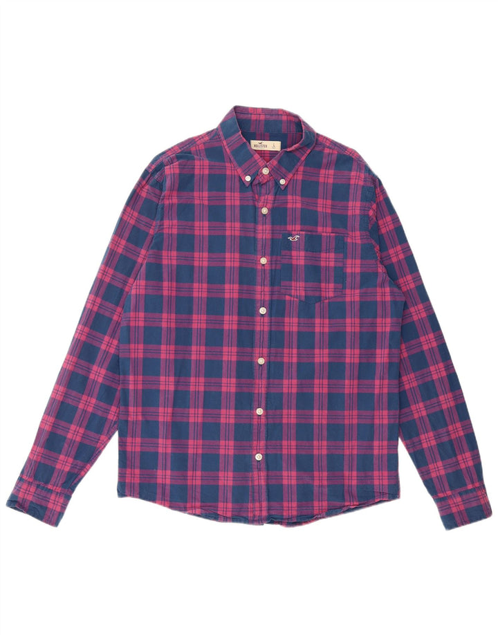 Cămașă pentru bărbați HOLLISTER, mare, albastru, din bumbac