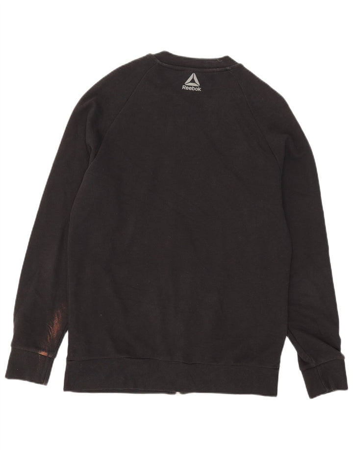 Jachetă de trening Reebok pentru femei UK 14, bumbac mediu negru
