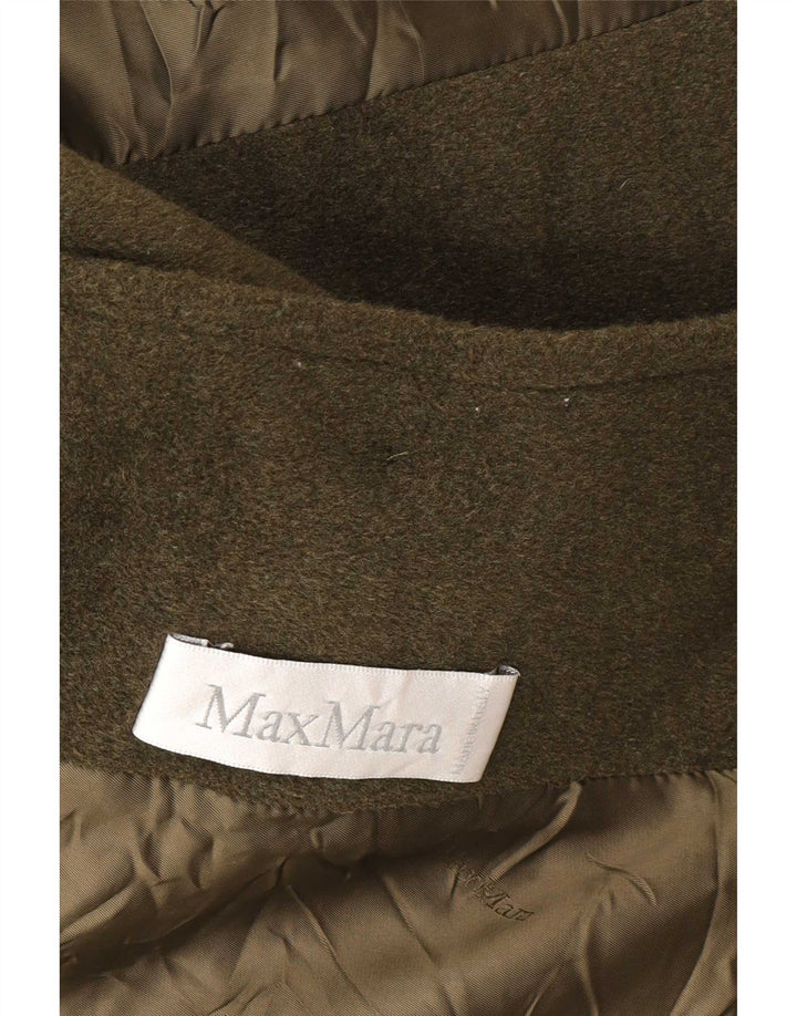 Pardesiu pentru femei Max Mara UK 12 Medium Khaki Lână virgină