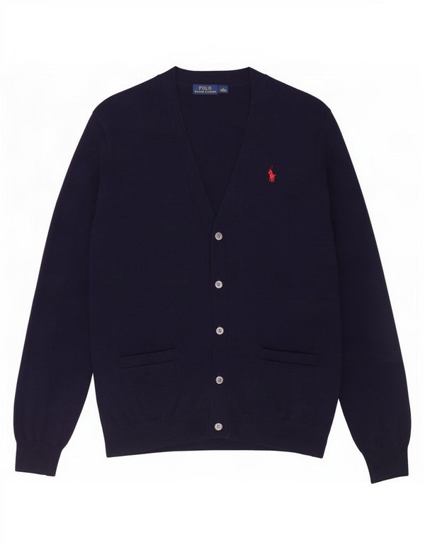 Pulover cardigan Polo Ralph Lauren pentru femei UK 14 Medium bleumarin Bumbac
