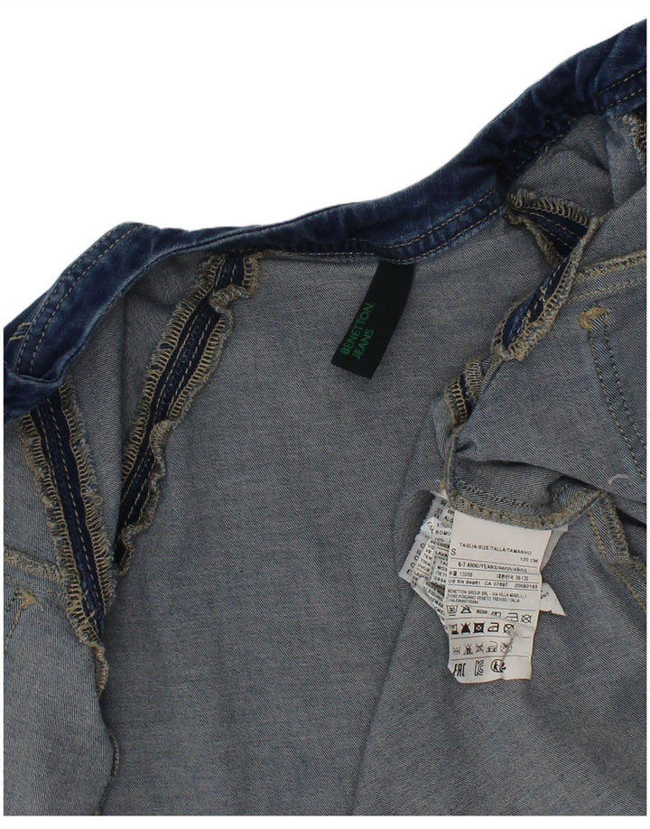Geaca Benetton Fete Denim 6-7 Ani Bumbac Albastru Mic