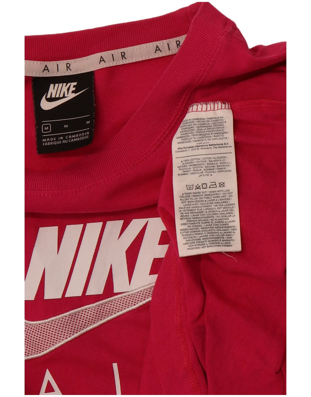 Tricou NIKE Air Graphic pentru bărbați Top din bumbac roz mediu