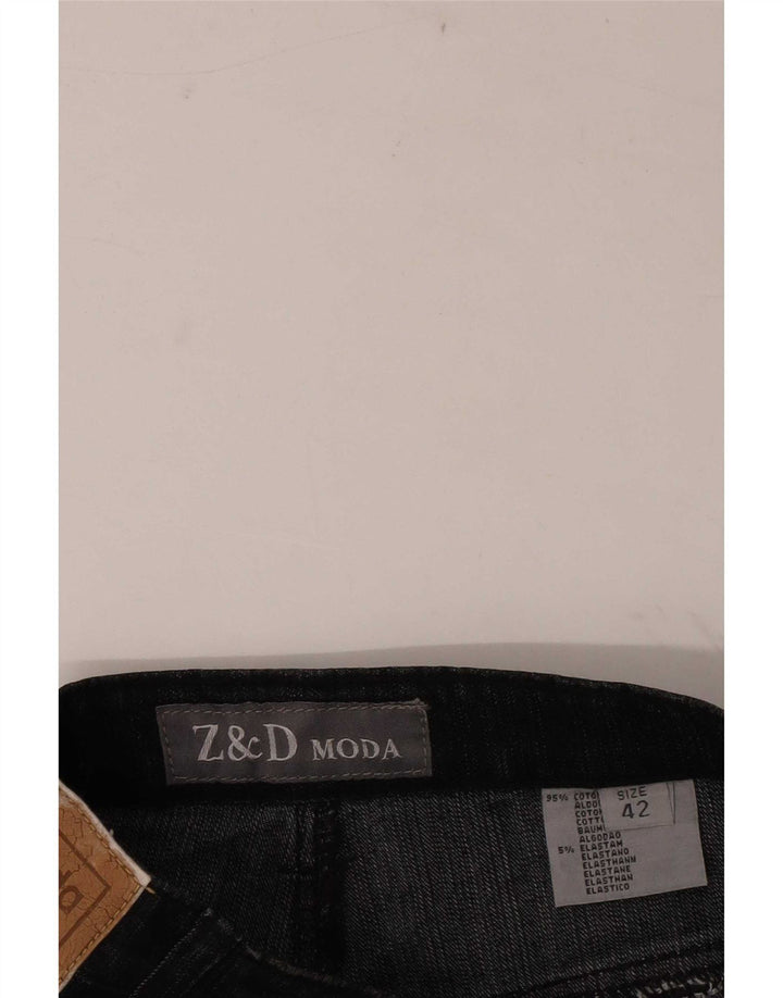 Blugi Vintage pentru Damă Bootcut IT 42 Medium W28 L30 Gri Floral Bumbac