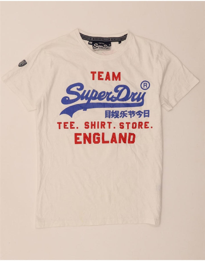 Tricou grafic pentru bărbați Superdry Top Medium White Bumbac
